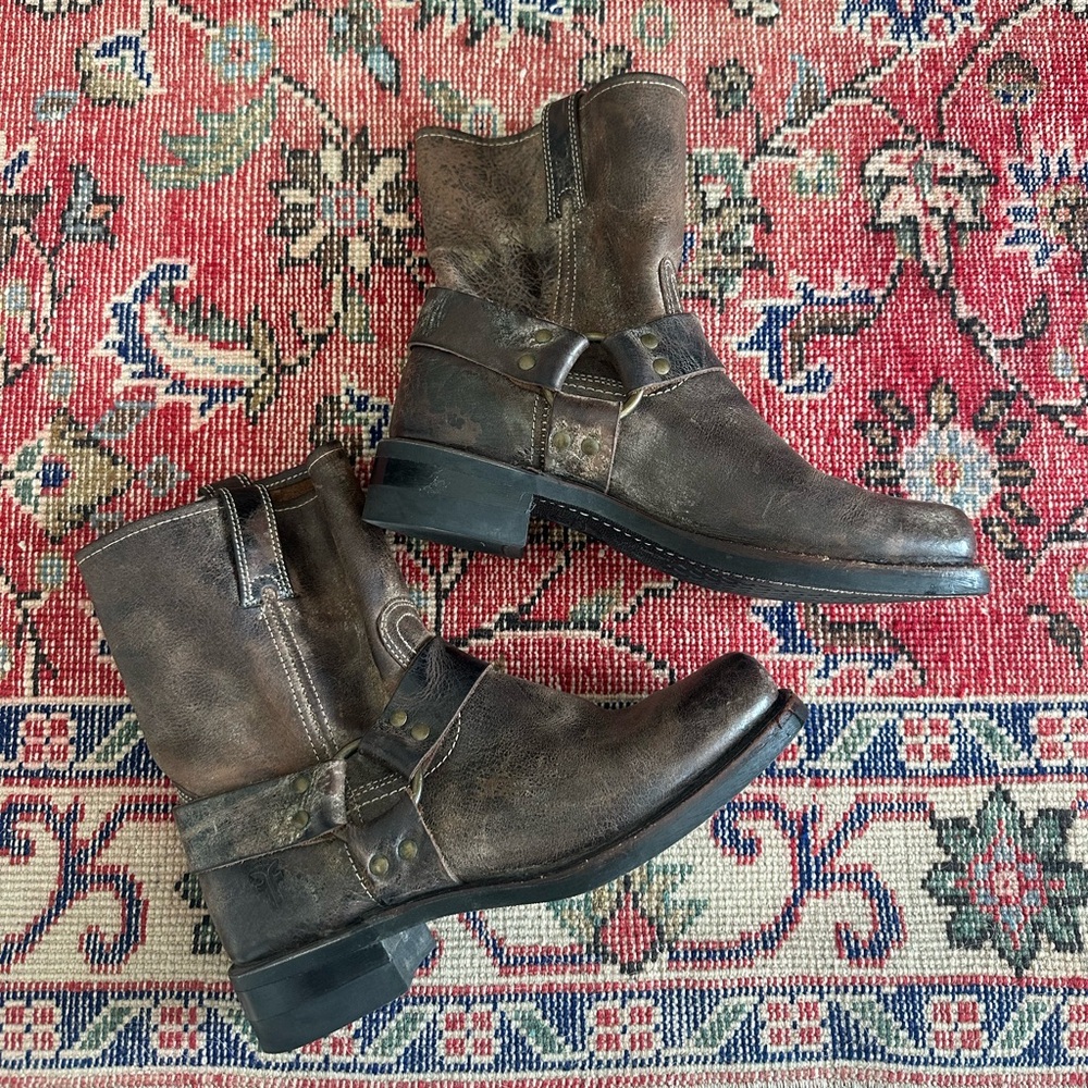 Frye Men’s Conway Harness Distressed Leather Boots